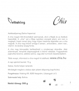 Vitaking Chia mag 500g - hozd magad csúcsformába!