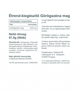 Vitaking Görögszéna mag 1220mg (fenugreek seed)