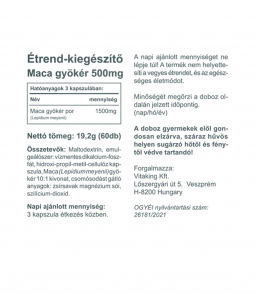 Maca gyökér 500mg - Energia és tápanyagforrás - Vitaking