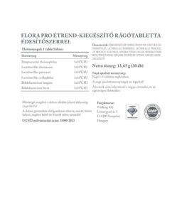 FloraPro élőflórát tartalmazó rágótabletta
