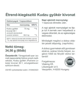 Kudzu kivonat 70mg (2000mg kudzu gyökérből)
