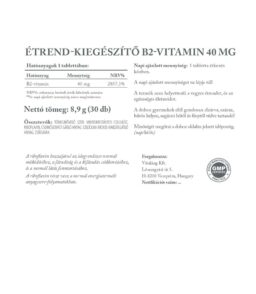 B2 vitamin riboflavin 40mg (30)