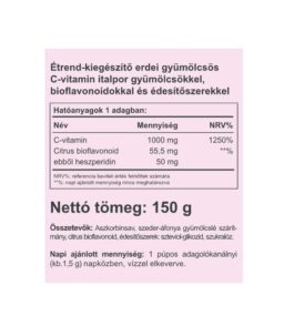 Instant Supreme C vitamin por (biof.) szeder íz 150g