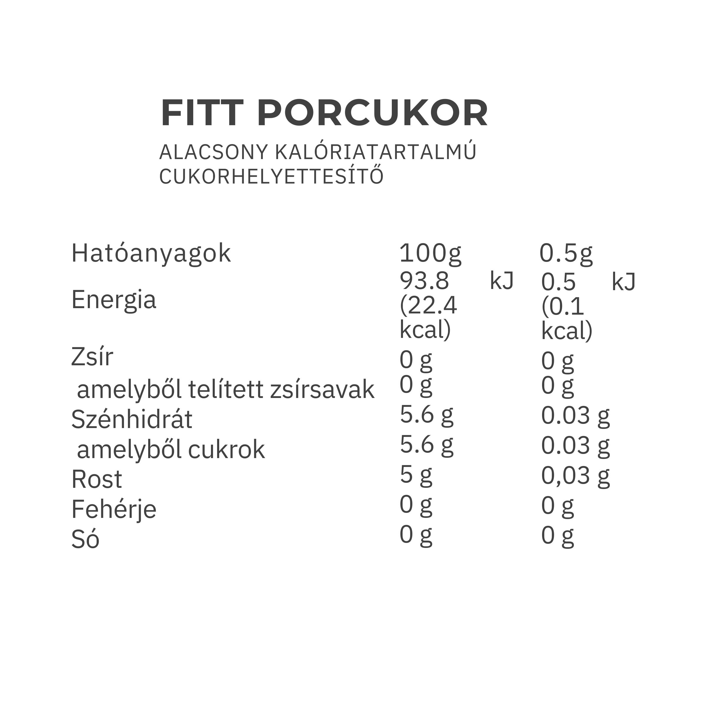 Vitaking Fitt porcukor növényi édesítő 250 g