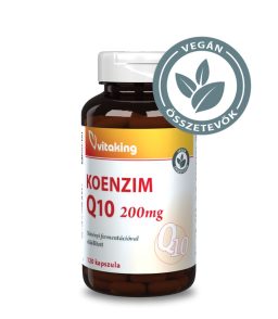 Vitaking Q-10 koenzim 200mg (120), növényi fermentációval előállított Q10, Q10 MCT olajjal