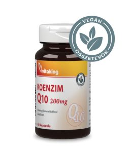 Vitaking Q-10 koenzim 200 mg (60 kapszula) MCT olajjal (Vegán)