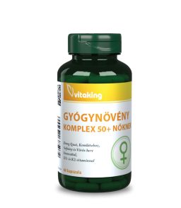 A Vitaking Gyógynövény Komplex 50+ kifejezetten 50 éves kor feletti hölgyek számára készült, gondosan válogatott növényi kivonatokkal.